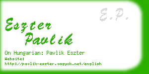 eszter pavlik business card